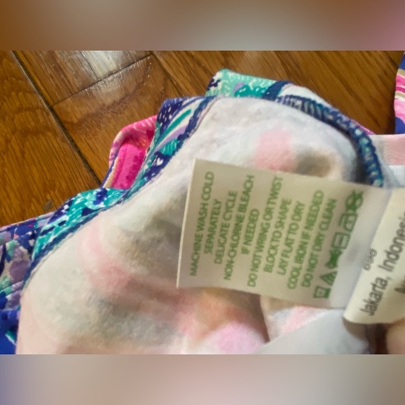 Lilly Pulitzer Pineapple Print Stretch Sophie Sheath Dress Pink Blue SZ L (8-10) - Picture 8 of 8